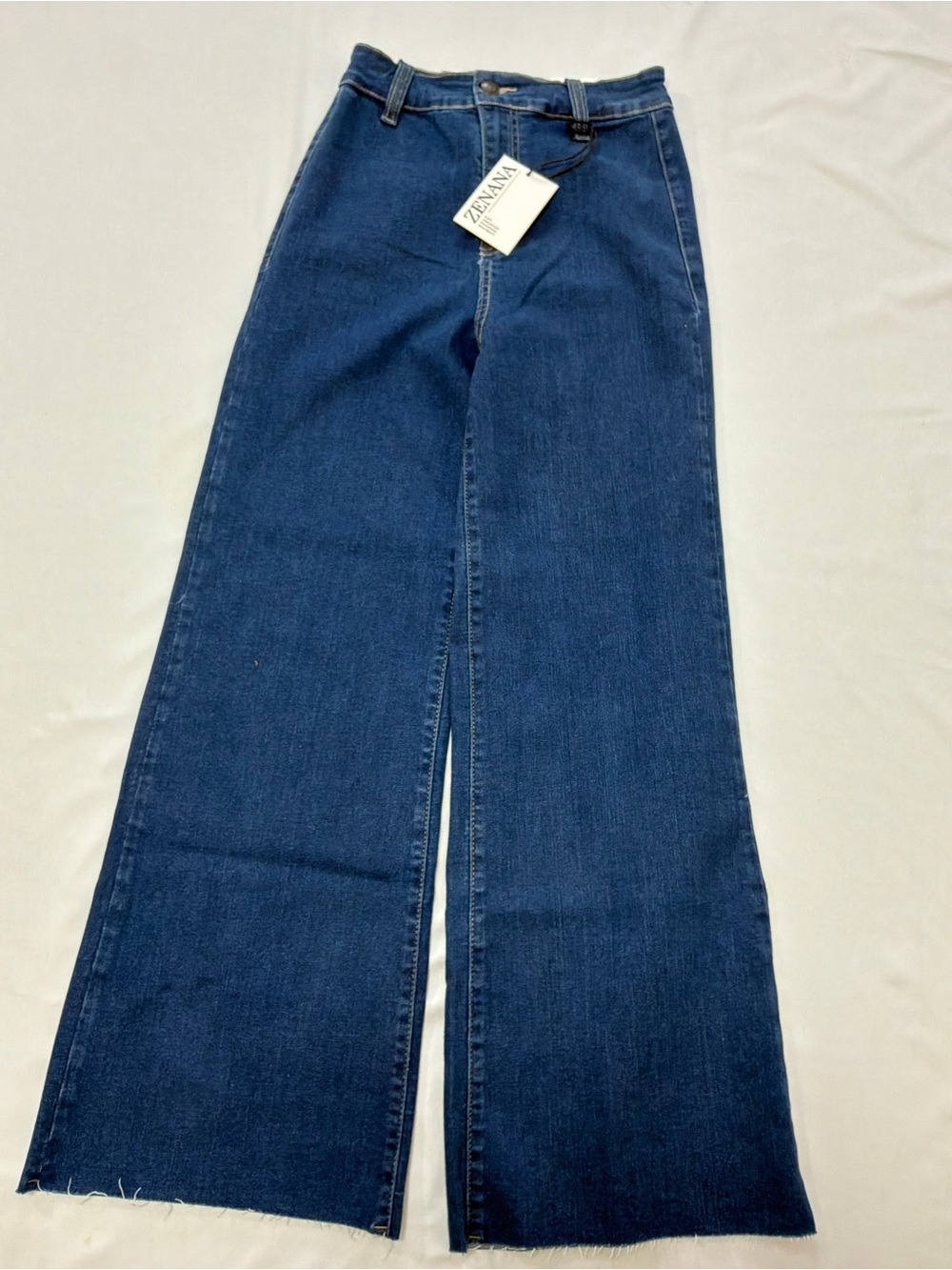 Zenana Outfitters Wide Leg Jeans in Deep Blue Denim